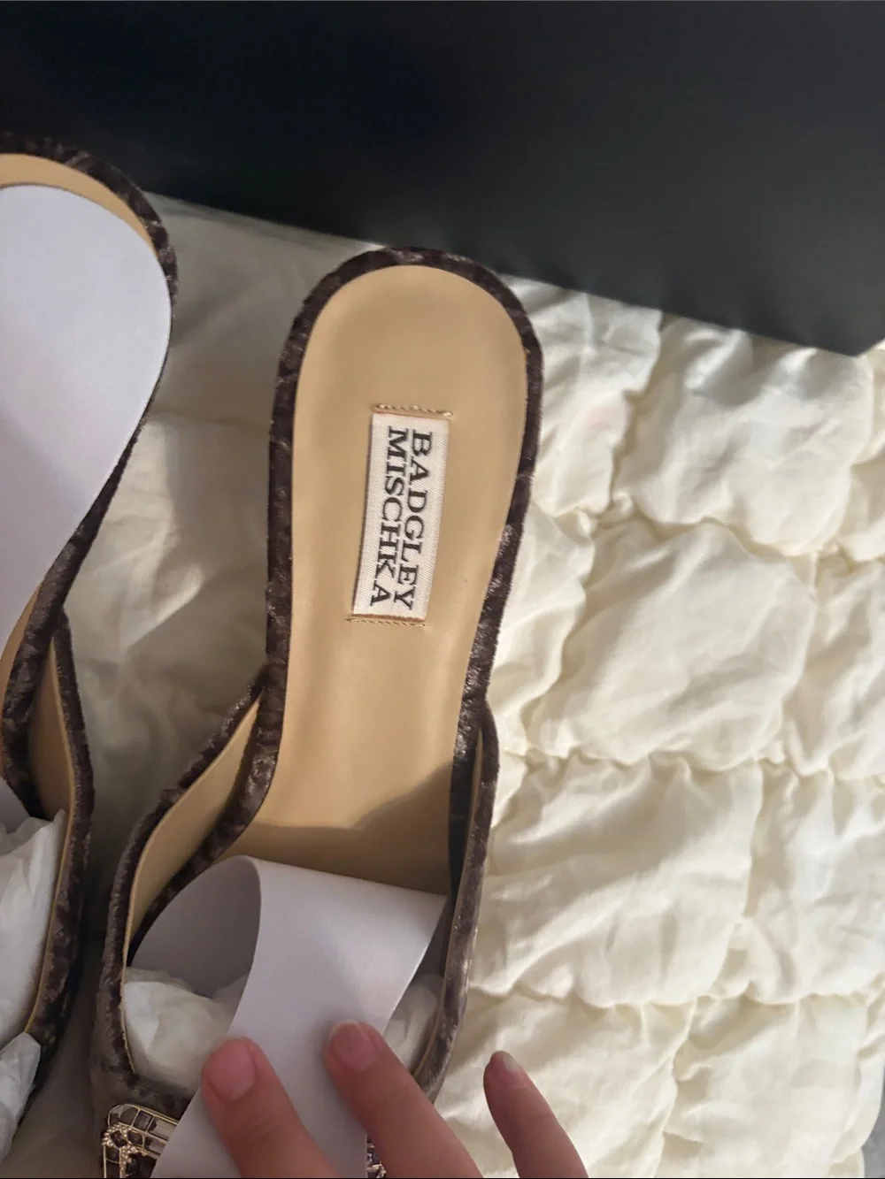 Badgley Mischka brown heels